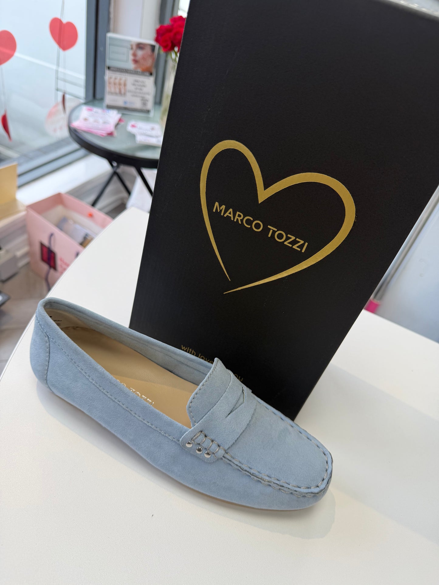 Light Blue Loafers by Marco Tozzi