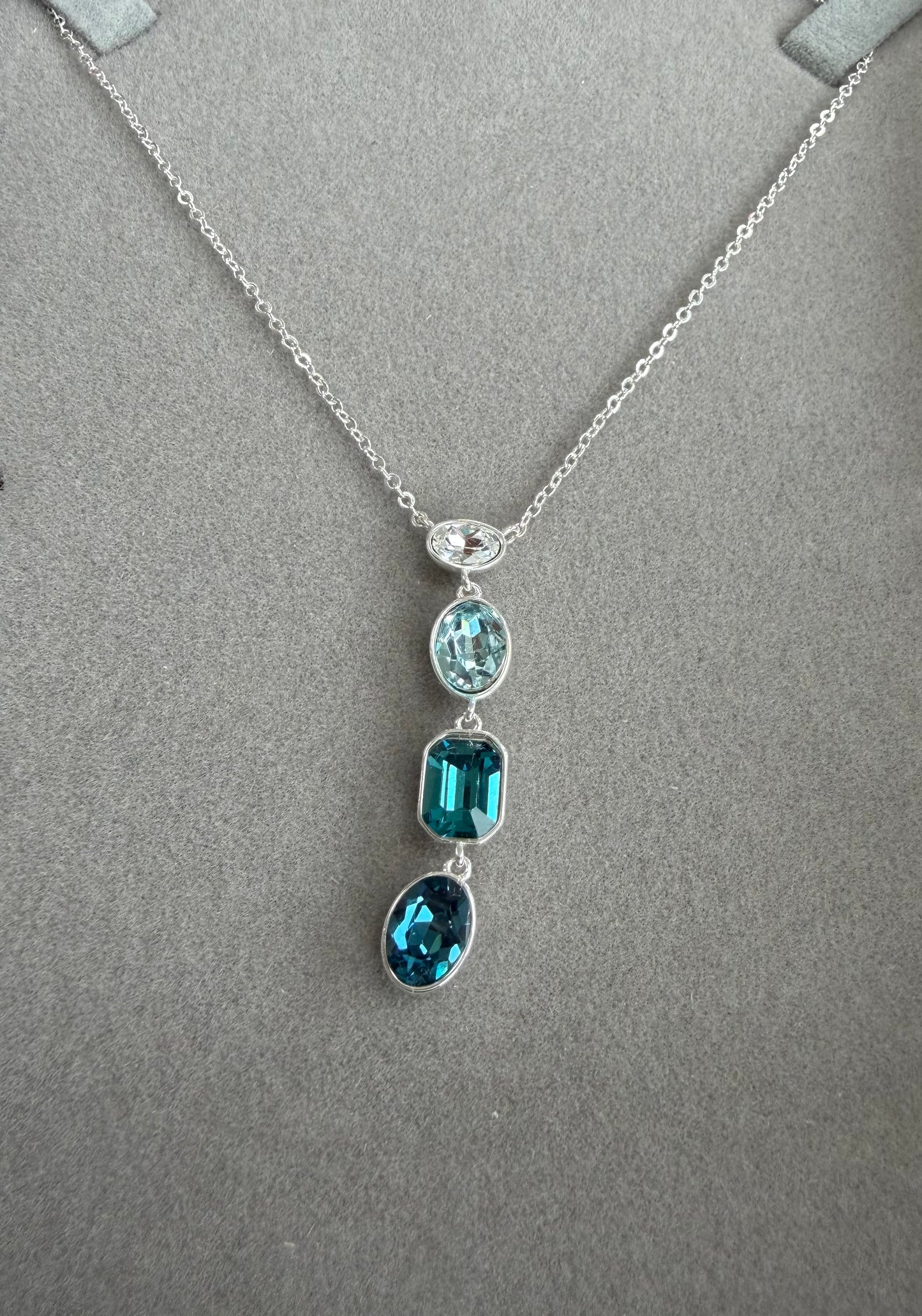 Aqua stoned necklace.