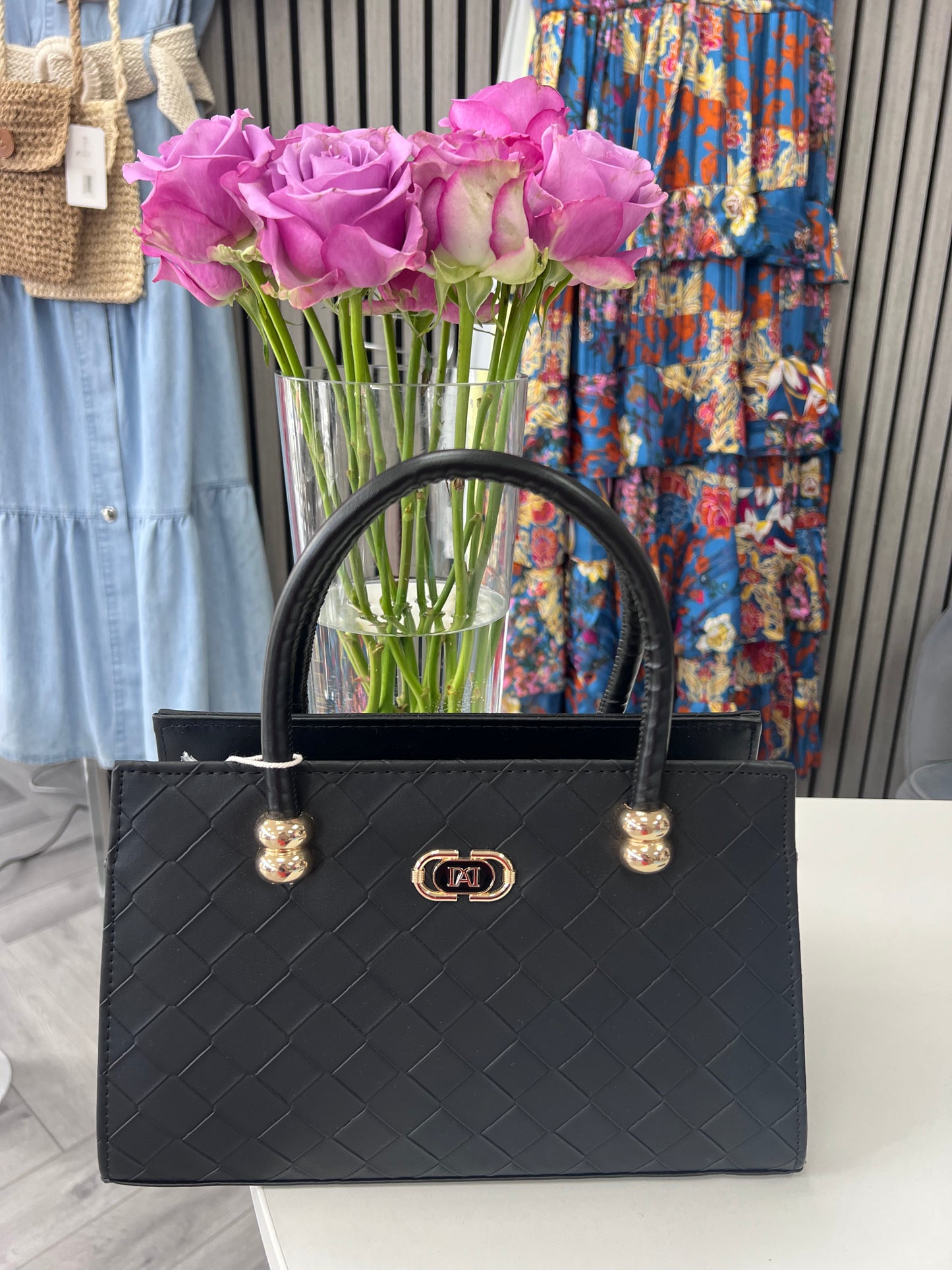 Black with Gold Detail Bag