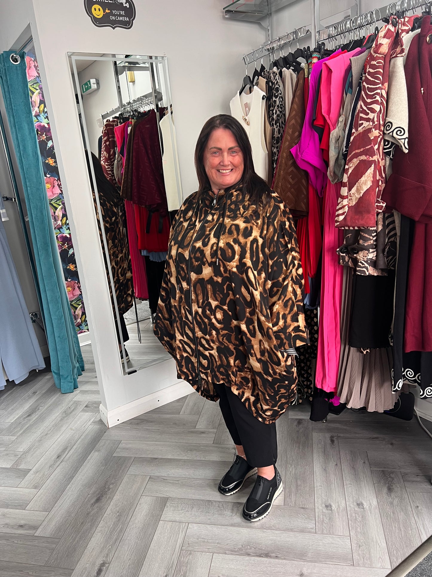 Leopard Print Hooded Zipped Jacket by Malissa J
