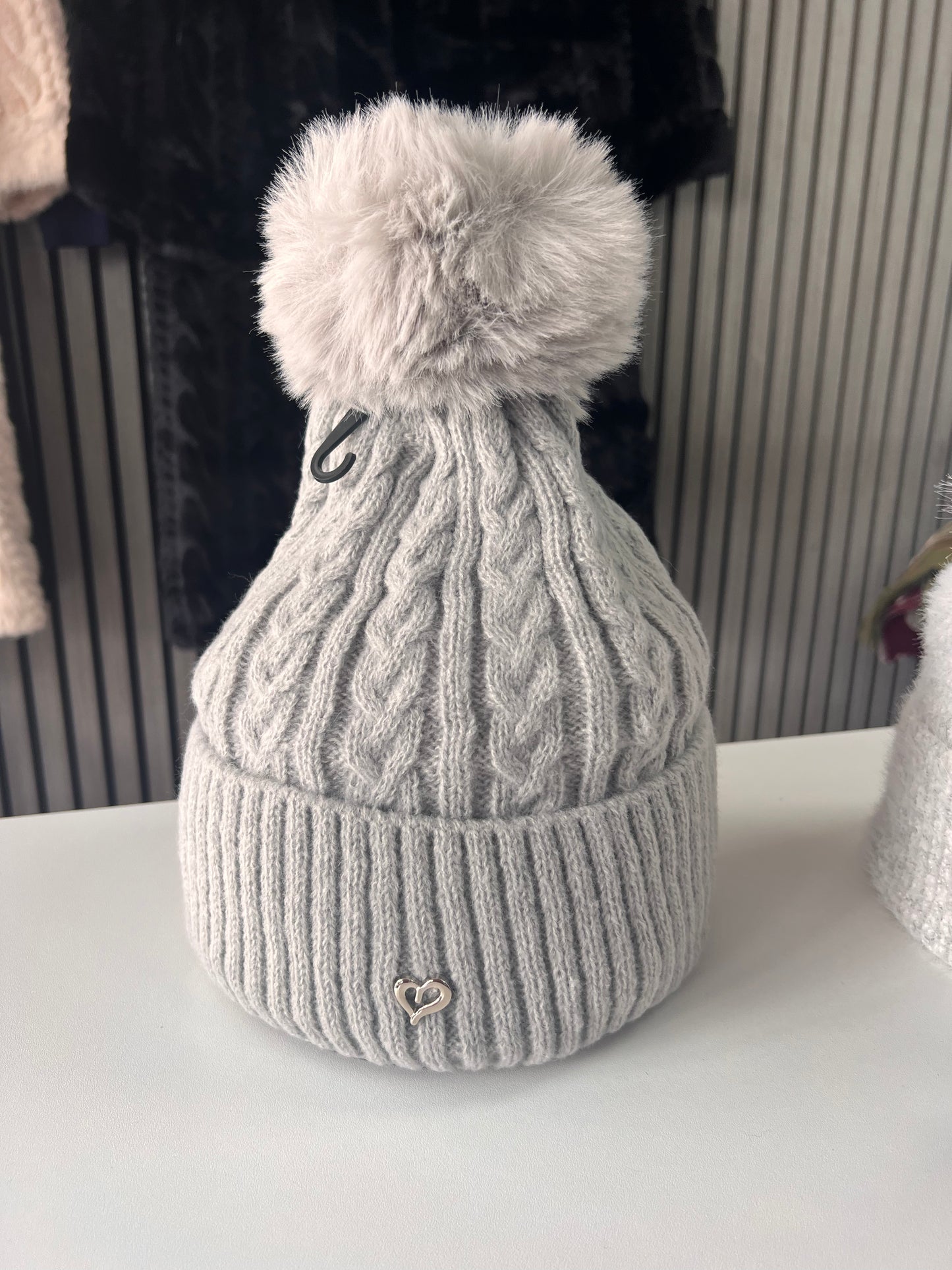 Cable Pom Pom Hat