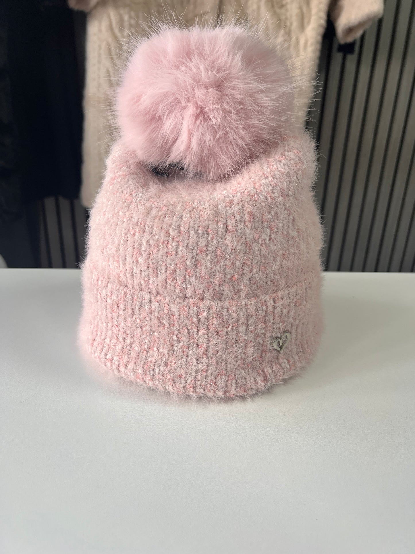 Fluffy Pom Hat
