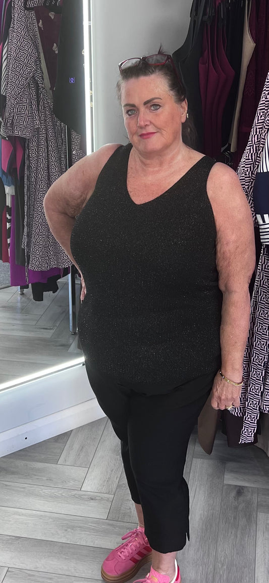 Glittery knitted vest top by Malissa J