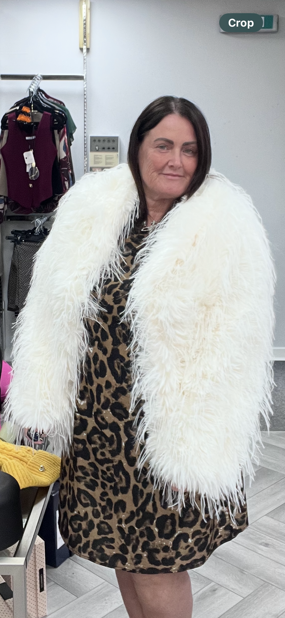 Faux Ostrich Feather Jacket