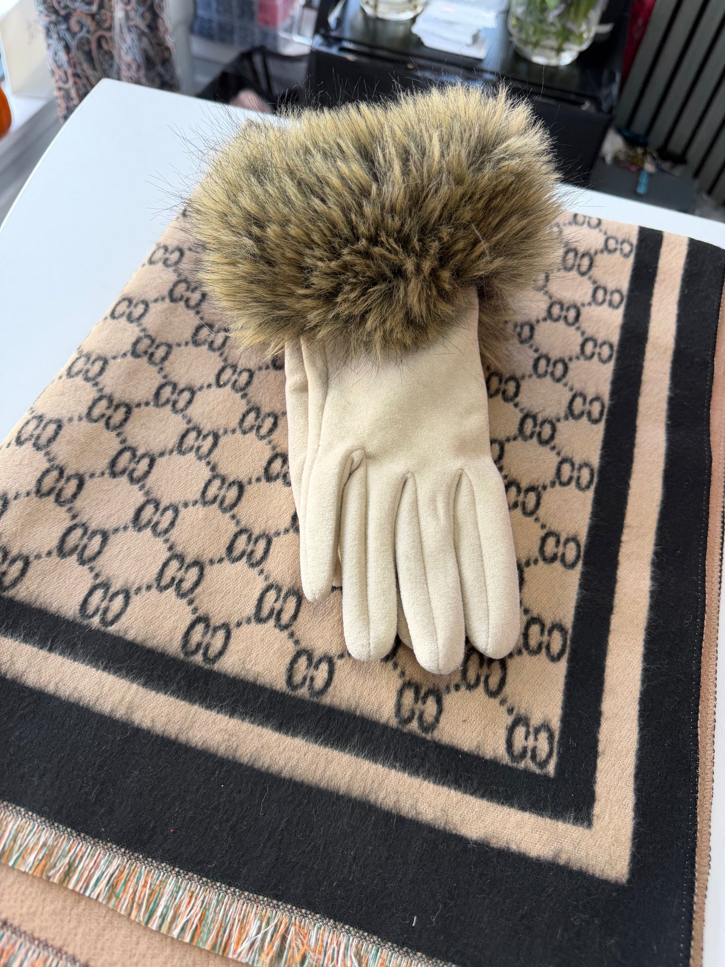 Tan Fashion Scarf
