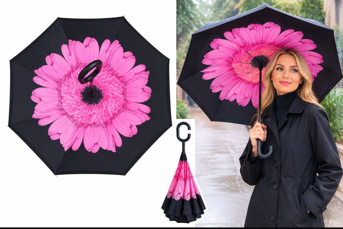 Upside Down Umbrella - Pink