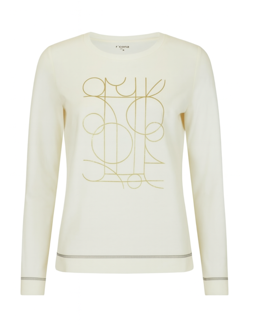 I'Cona Long Sleeve top with Gold