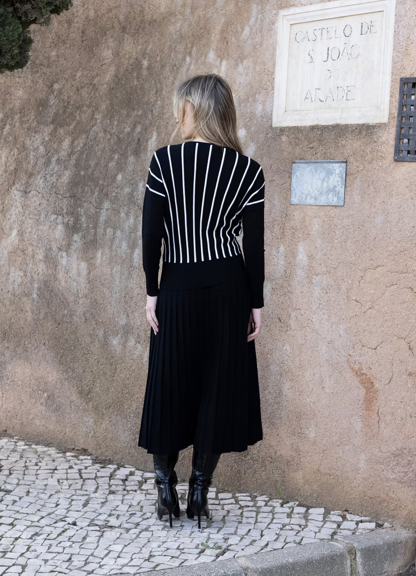 Black/White Striped Sweater by Marble
