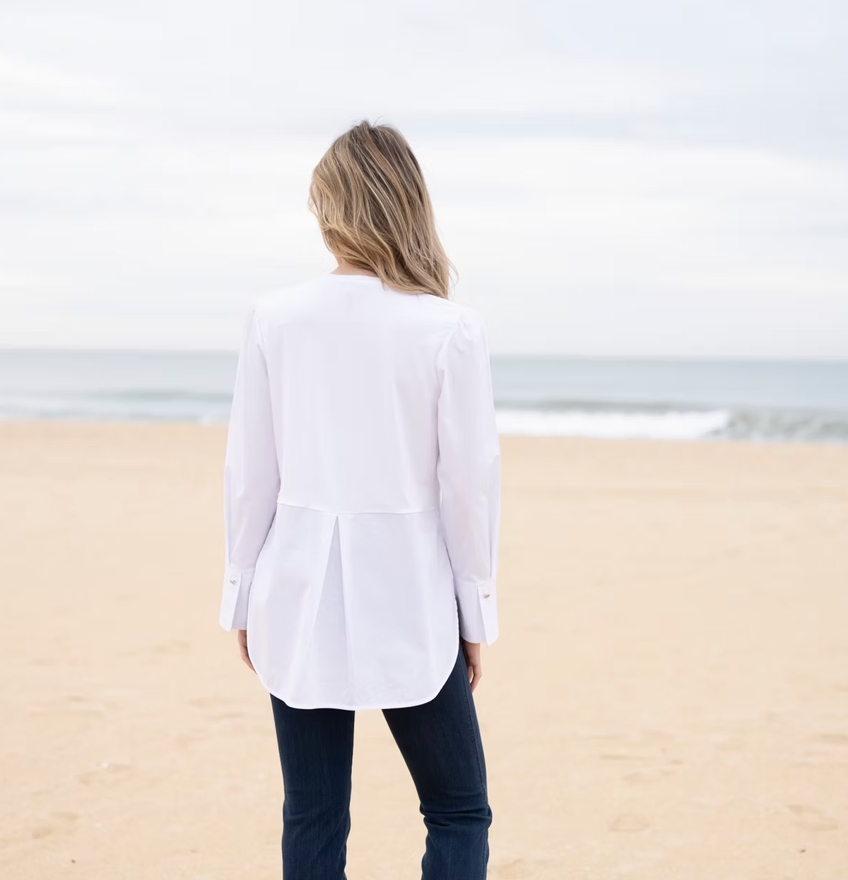 Collarless Blouse by Marble
