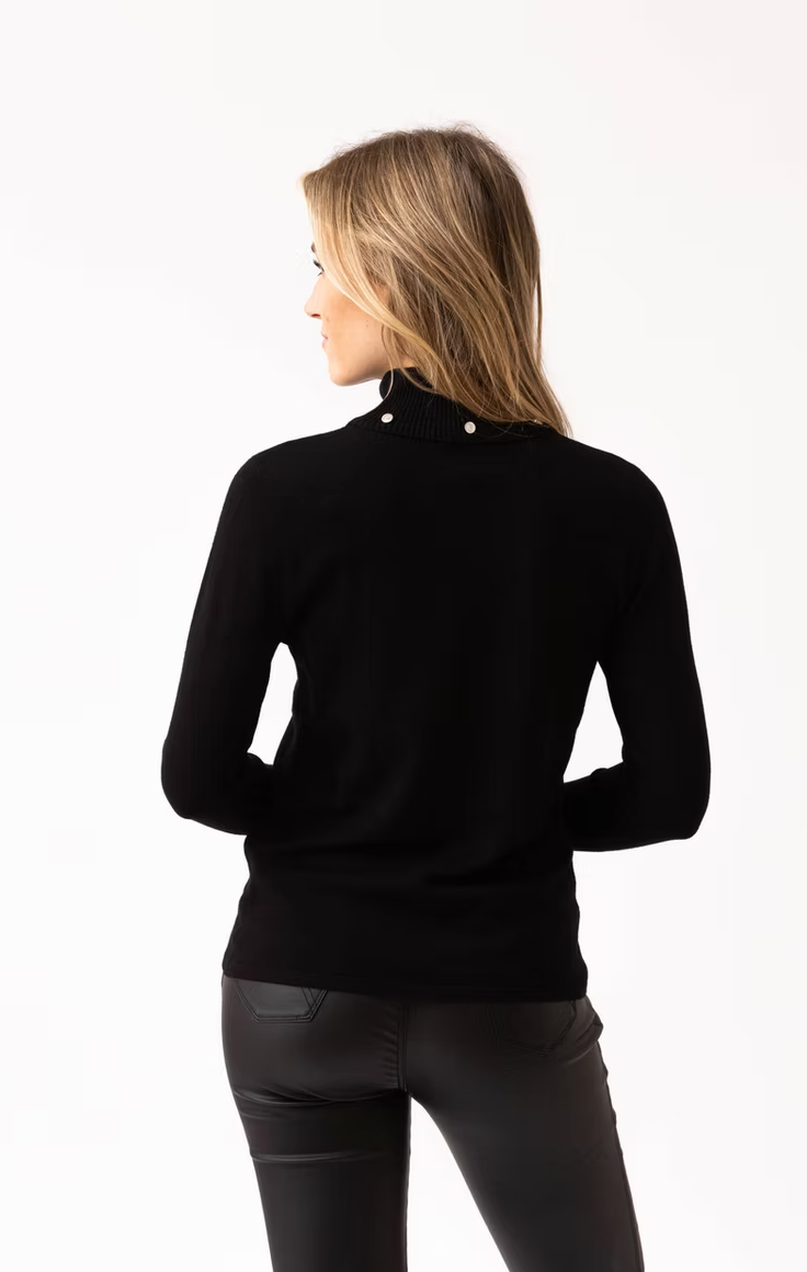 Turtle Neck with Studs by Marble