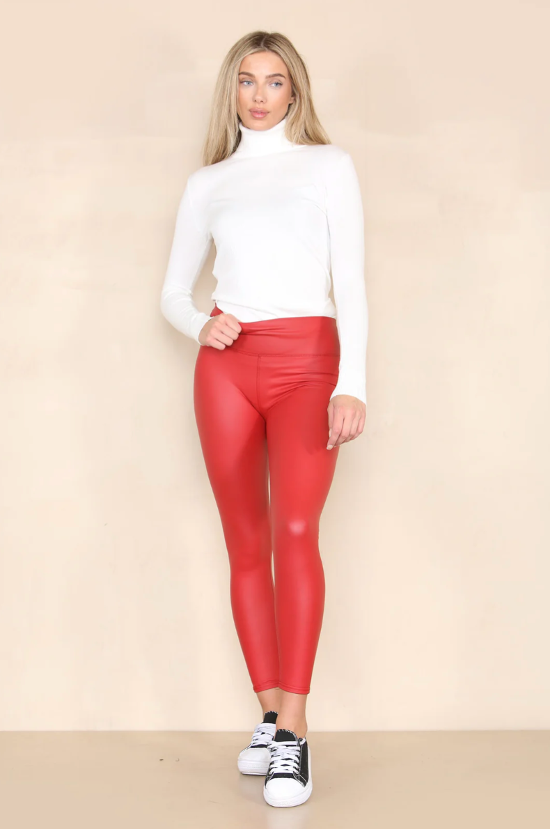 Regular Leather Look High Waisted Leggings Regular price