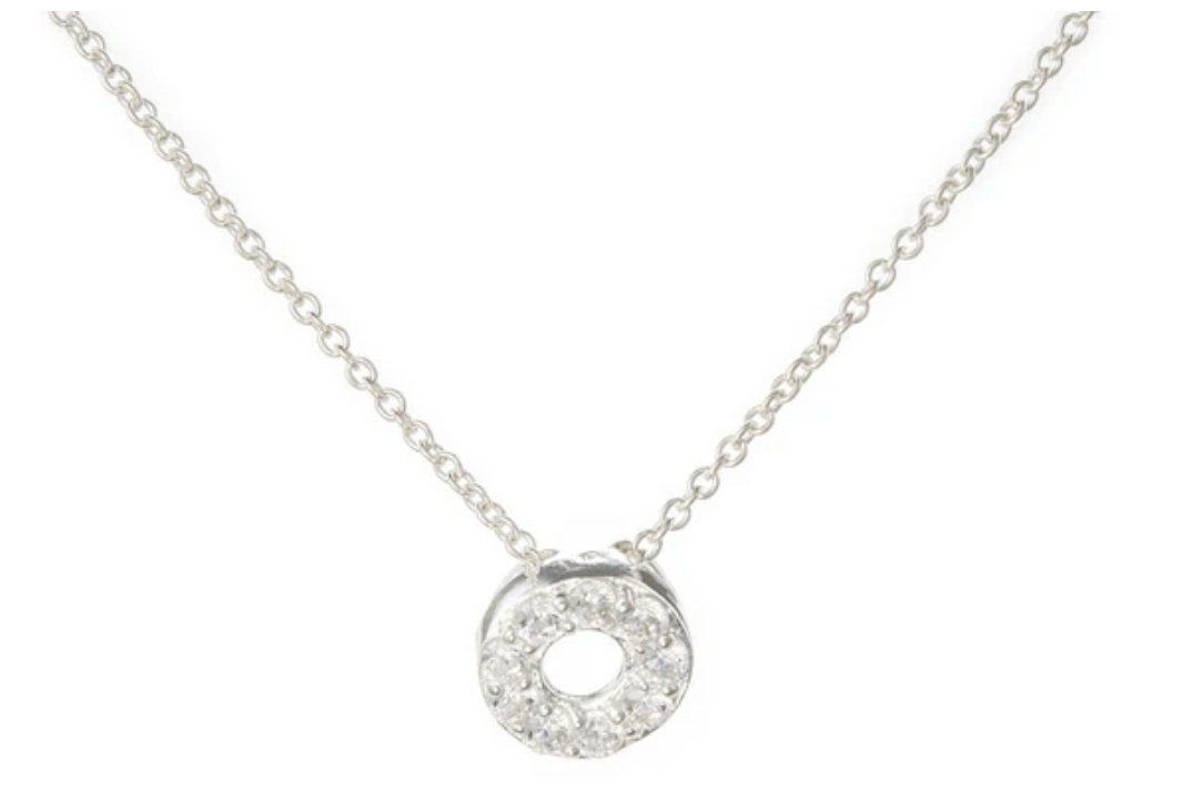 "New Centre of Gravity" - Cubic Zirconia & Sterling Silver Necklace by AnnaBella Moore