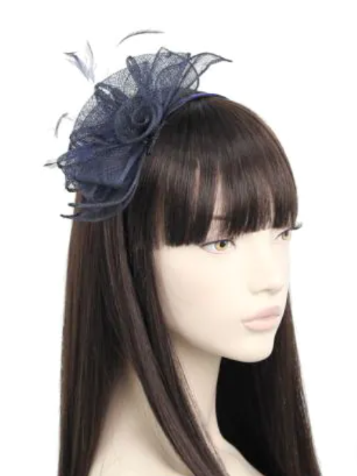Verity Fascinator - Navy