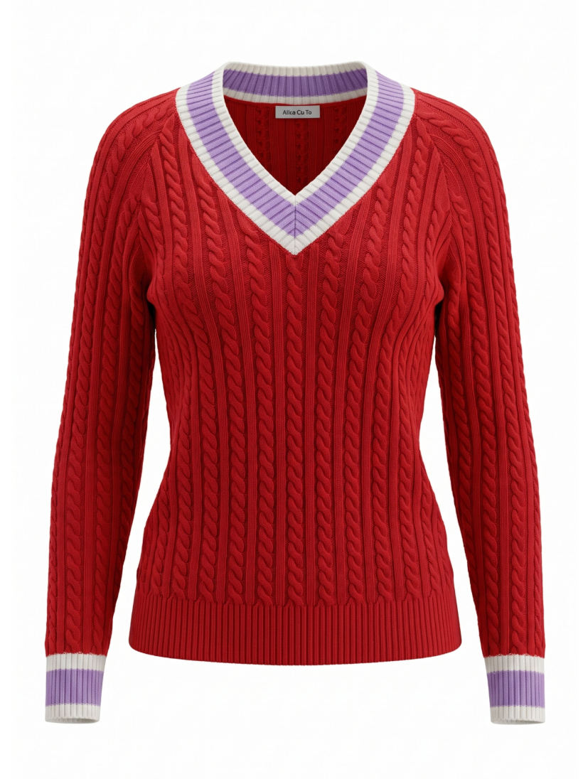 Liz V Pullover by Alice Collins