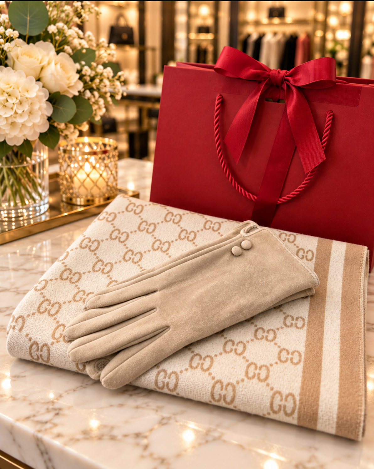 Beige Fashion Scarf