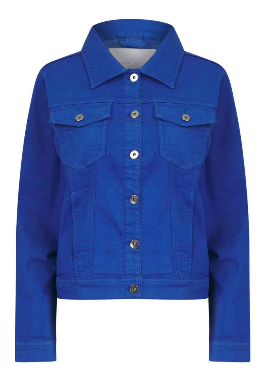 Orange / Blue Denim Cotton Stretch Jacket