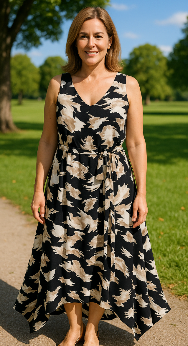 Malissa J Strappy Dress with Belt