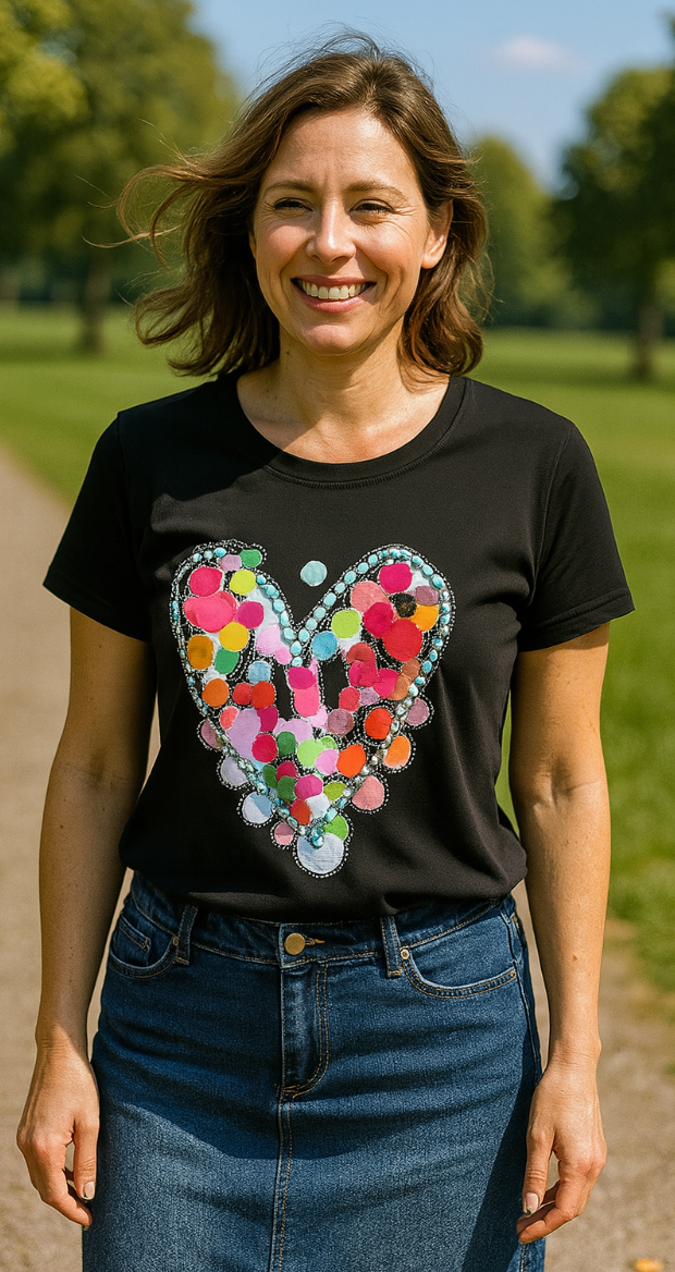 Blingy Love Heart T-Shirt