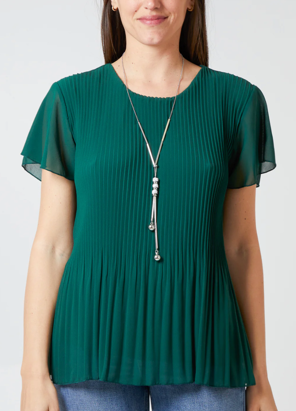 Necklace Pleated Top