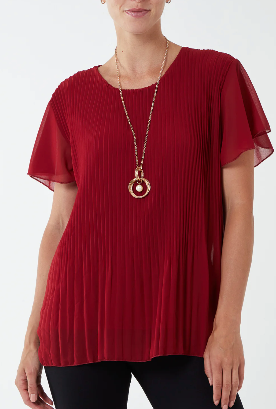 Necklace Pleated Top