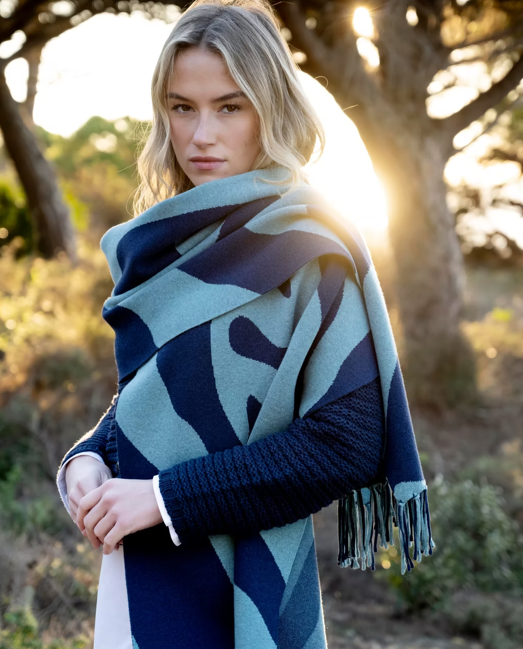 Colour Block Scarf/Shrug