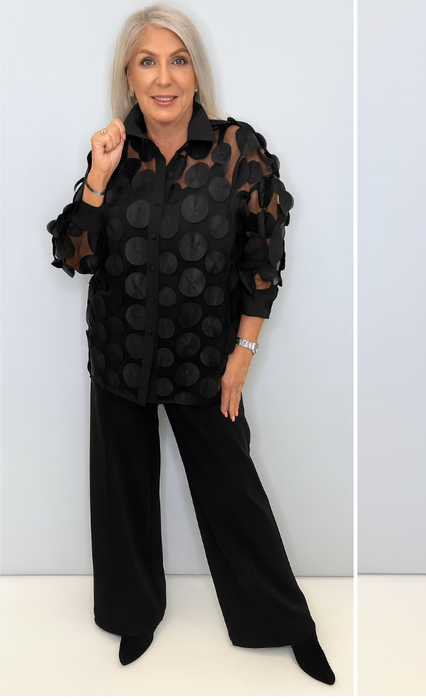 Pull On Wide Leg Pointe Trouser by Malissa J