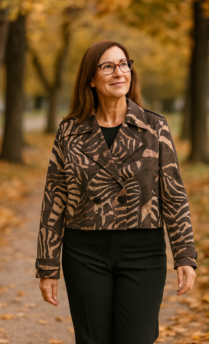 Animal Print Swedette Jacket