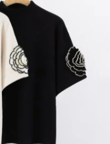 Cornelli Rose Detail Knit