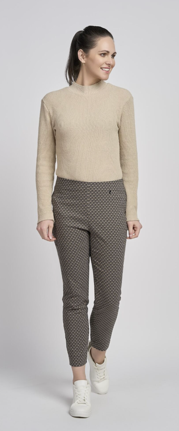 Taupe Geometric Ankle Grazers by Pinns