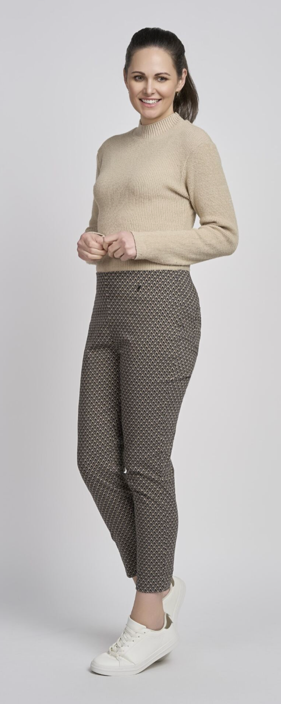Taupe Geometric Ankle Grazers by Pinns
