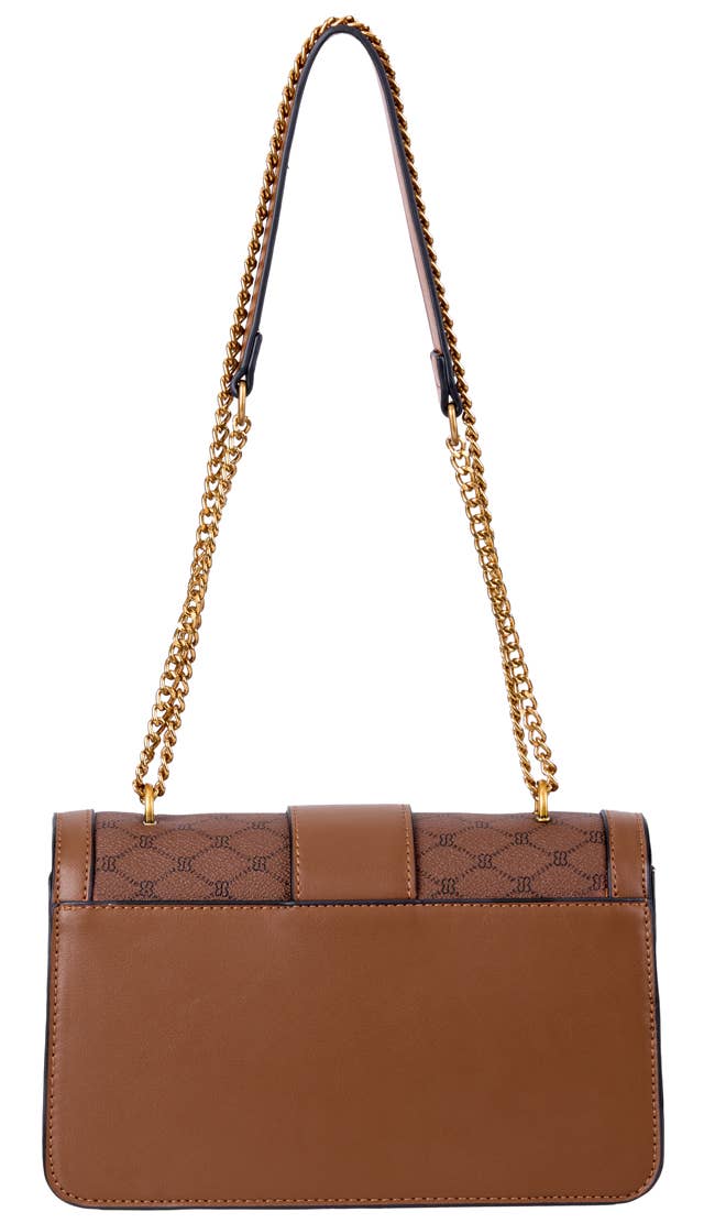 Bessie Logo Flap Over Bag  - Khaki