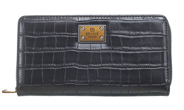 Bessie Vintage Croc Purse - Coffee