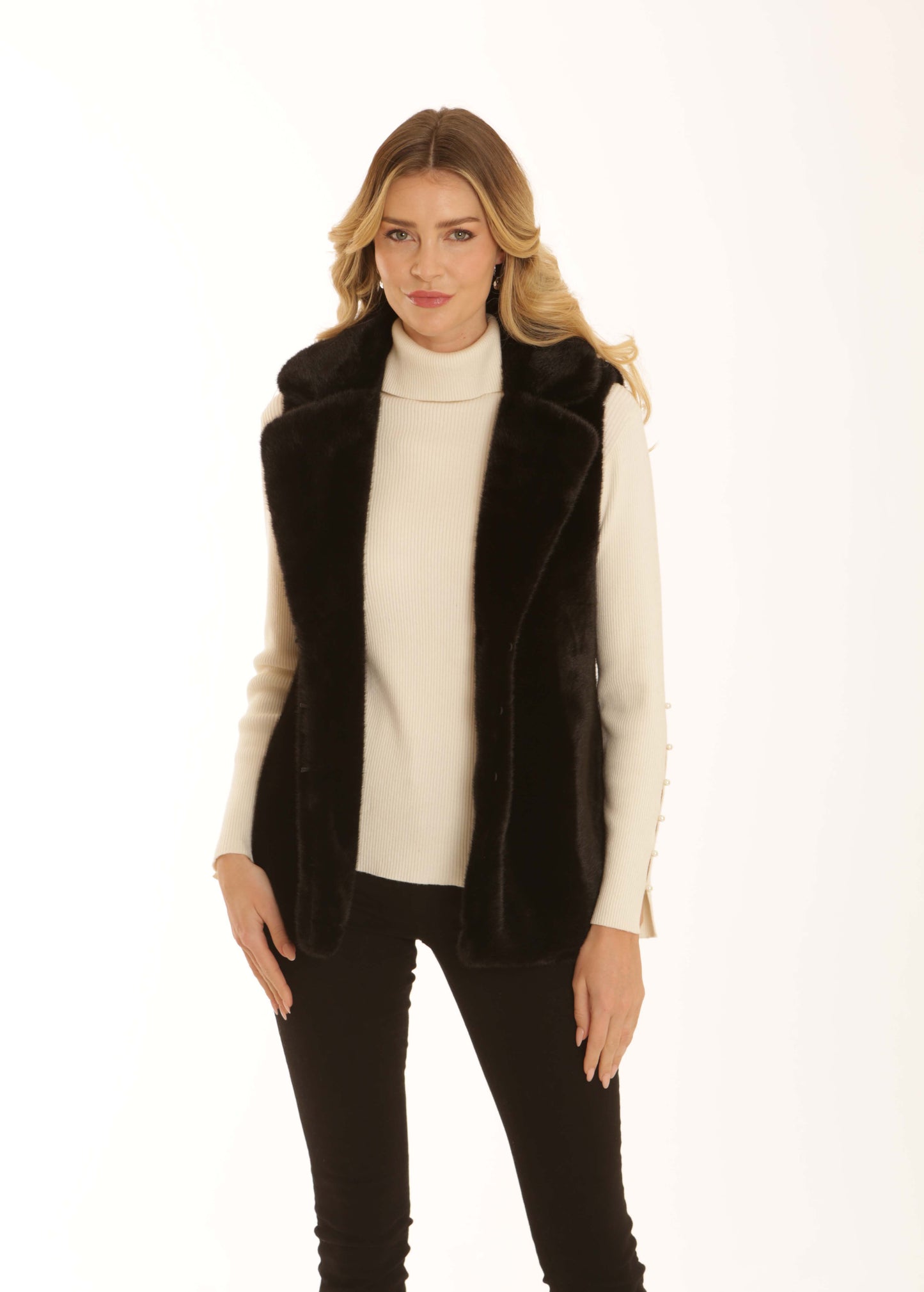 Gina Faux fur Gilet by Pomodoro