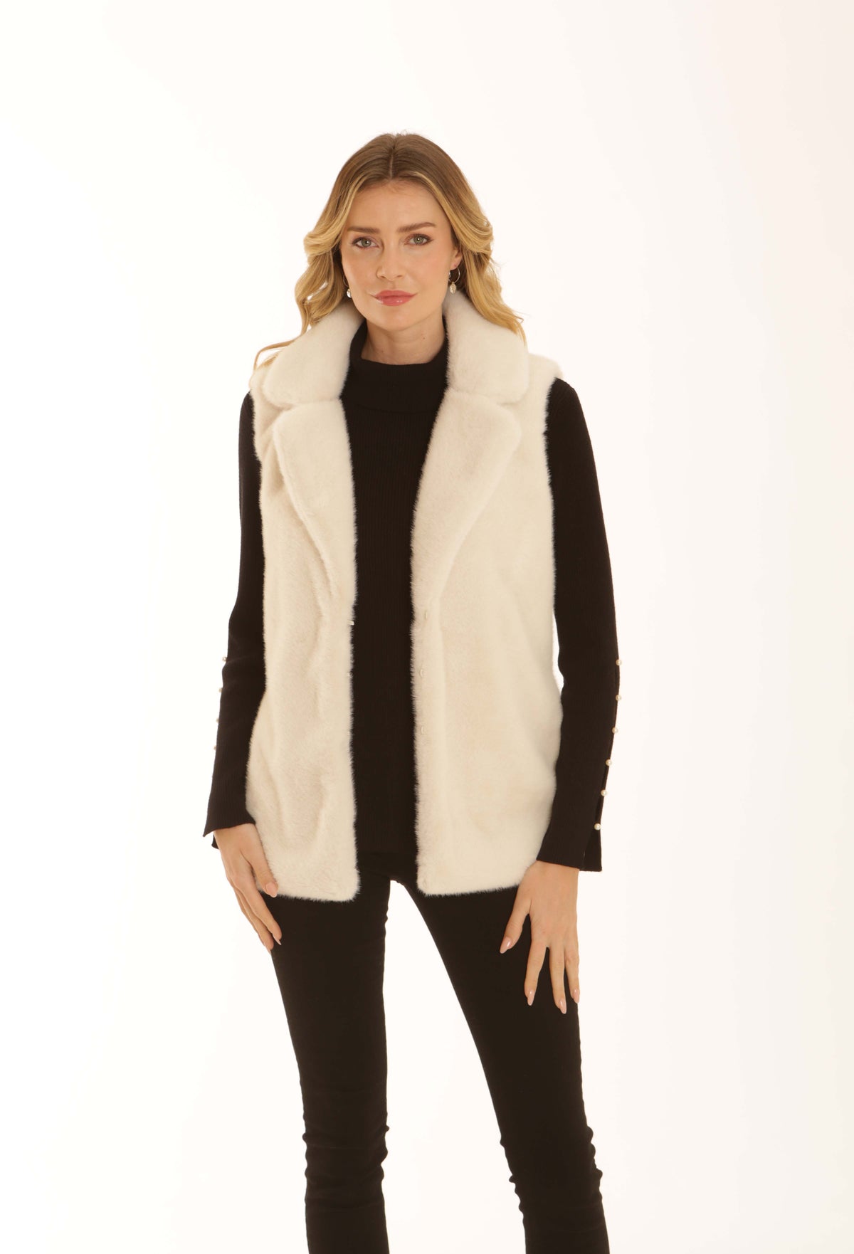 Gina Faux fur Gilet by Pomodoro