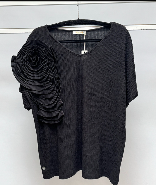 Applique Top with Flower by Malissa J