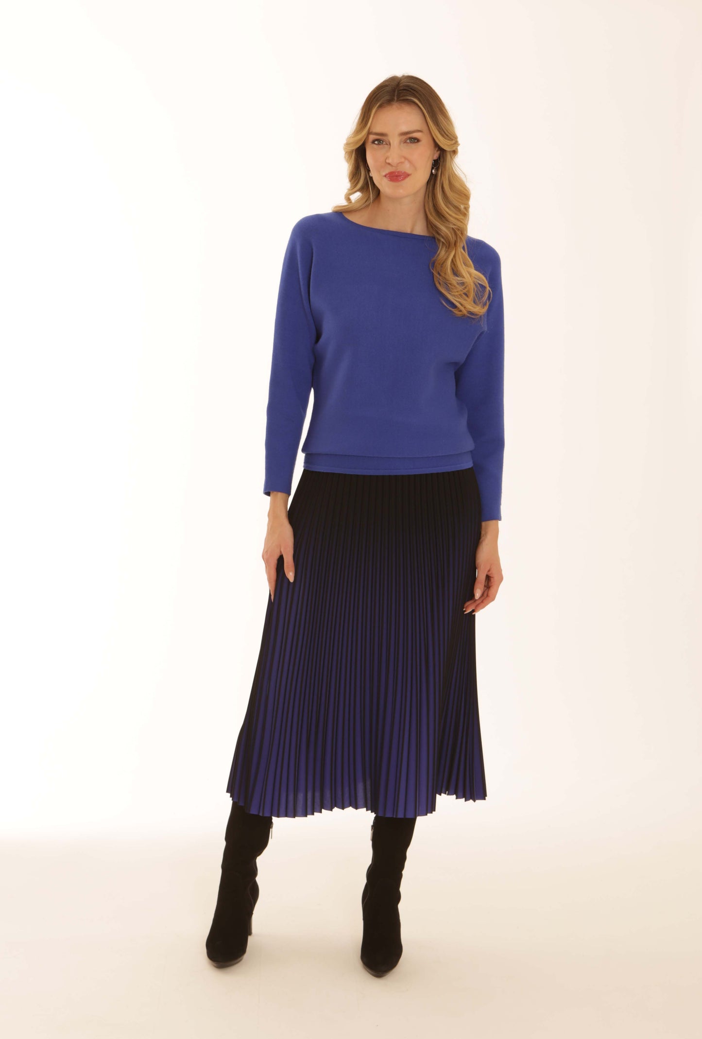 Ollie Ombre Pleated skirt by Pomodoro