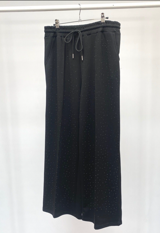 Black Joggers with Diamante by Malissa J