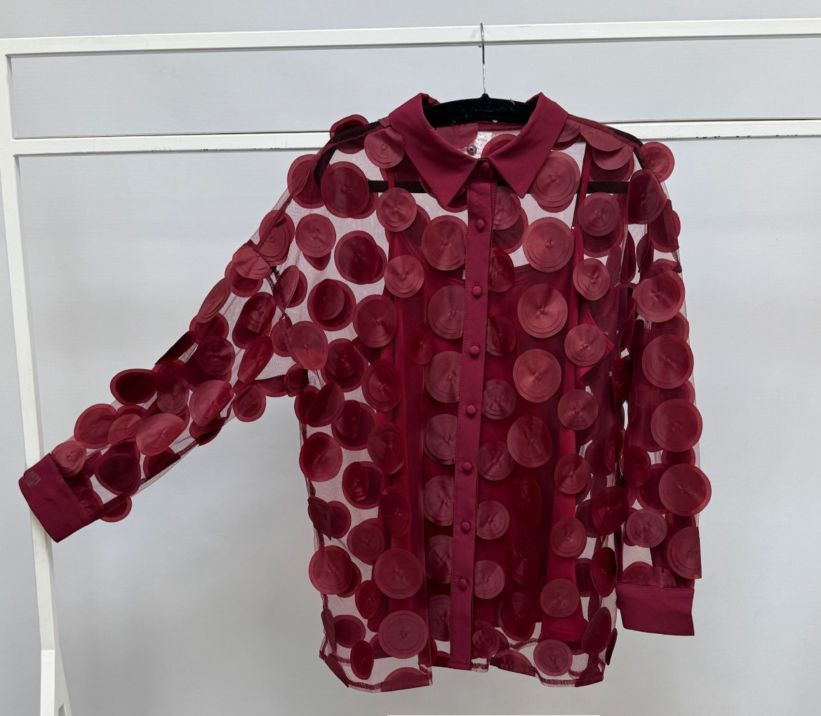 Mesh Shirt with Circles by Mallisa J