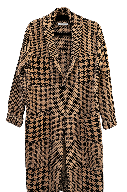 Camel Checked Blazer by Malissa J
