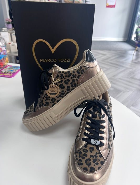 Dune Leopard print Marco Tozzi trainers