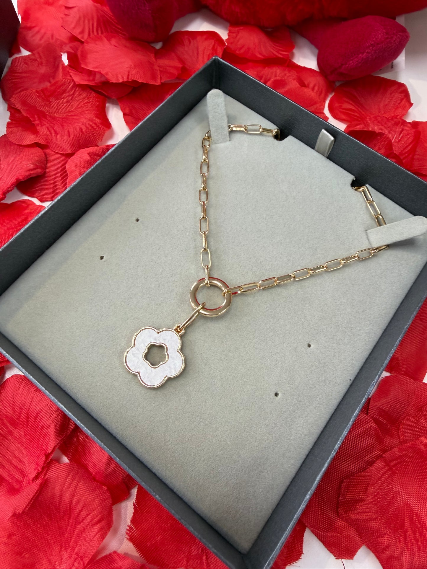 Flower Style Gold Plated Necklace