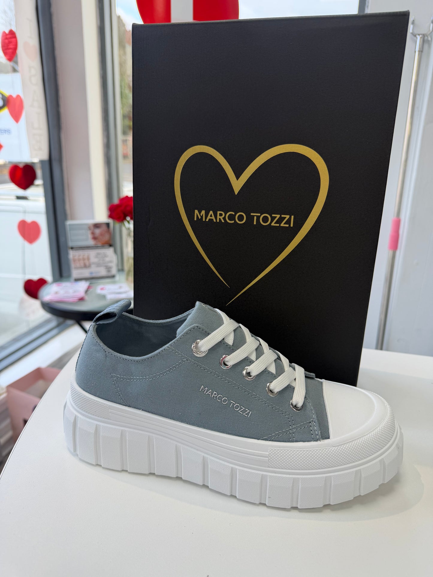 Chunky Blue trainers by Marco Tozzi