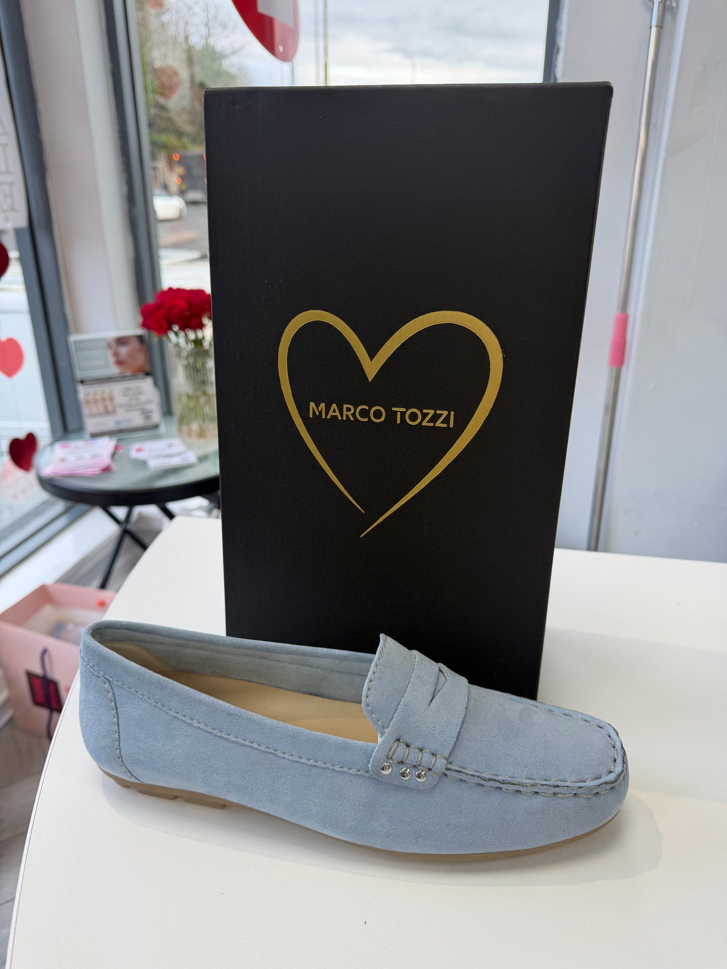 Light Blue Loafers by Marco Tozzi