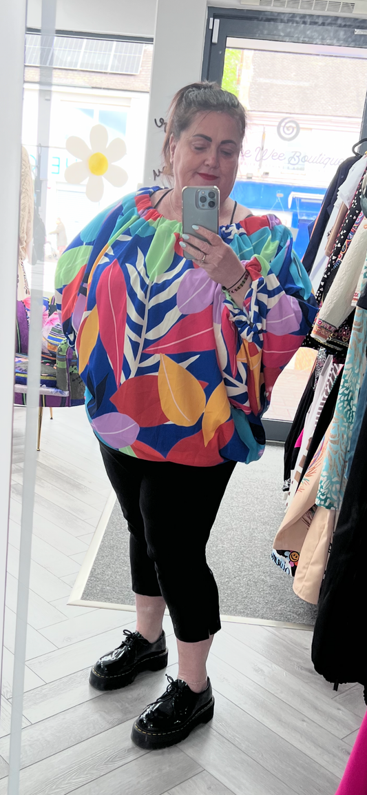 Floral Bardot Tops