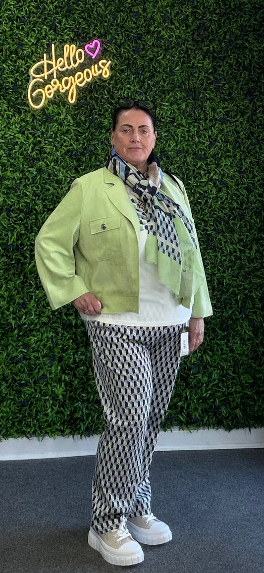 Blue/Green Geo Ankle Grazers by Betty Barclay