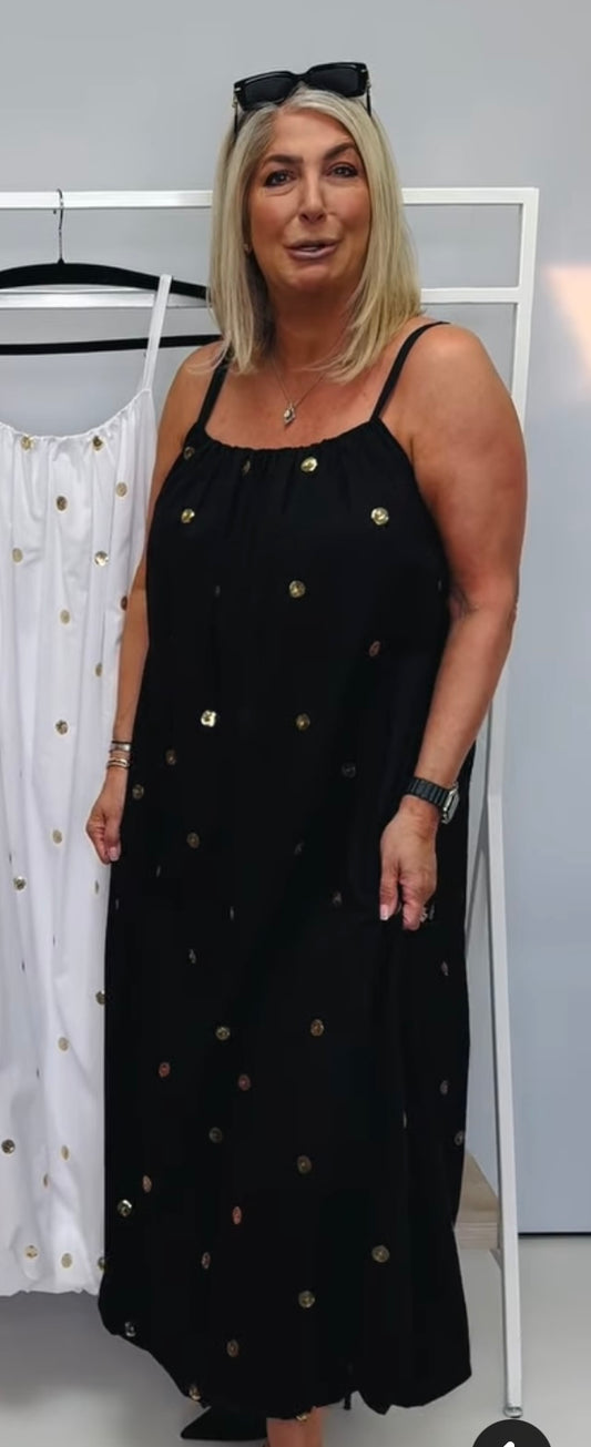 Black Dress with Sequins by Malissa J