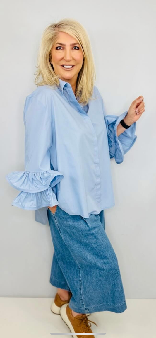 Shirt with Double Cuff Sleeve by Malissa J