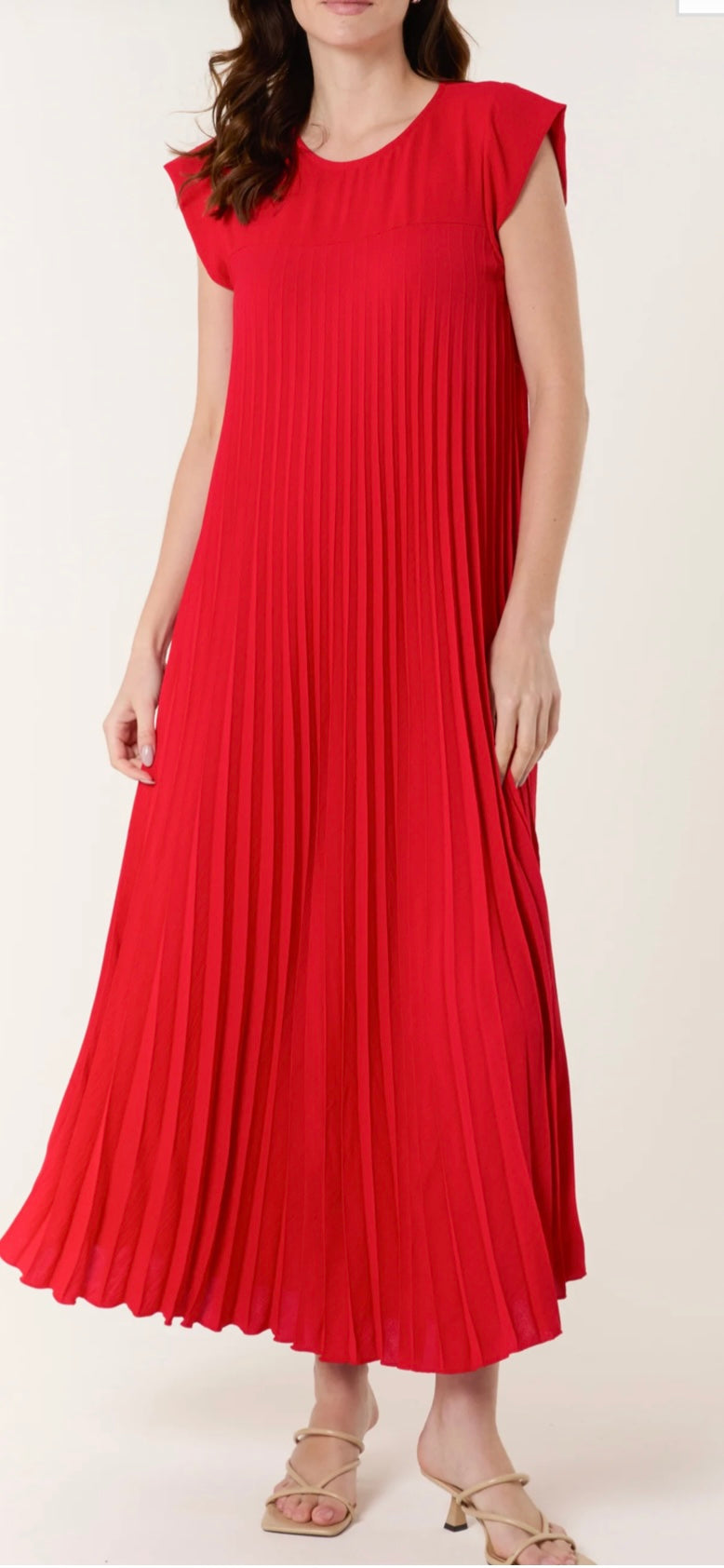 Pleated Maxi Dress