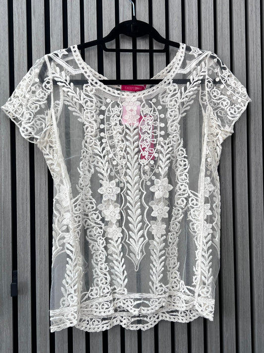 Cream Lace Top