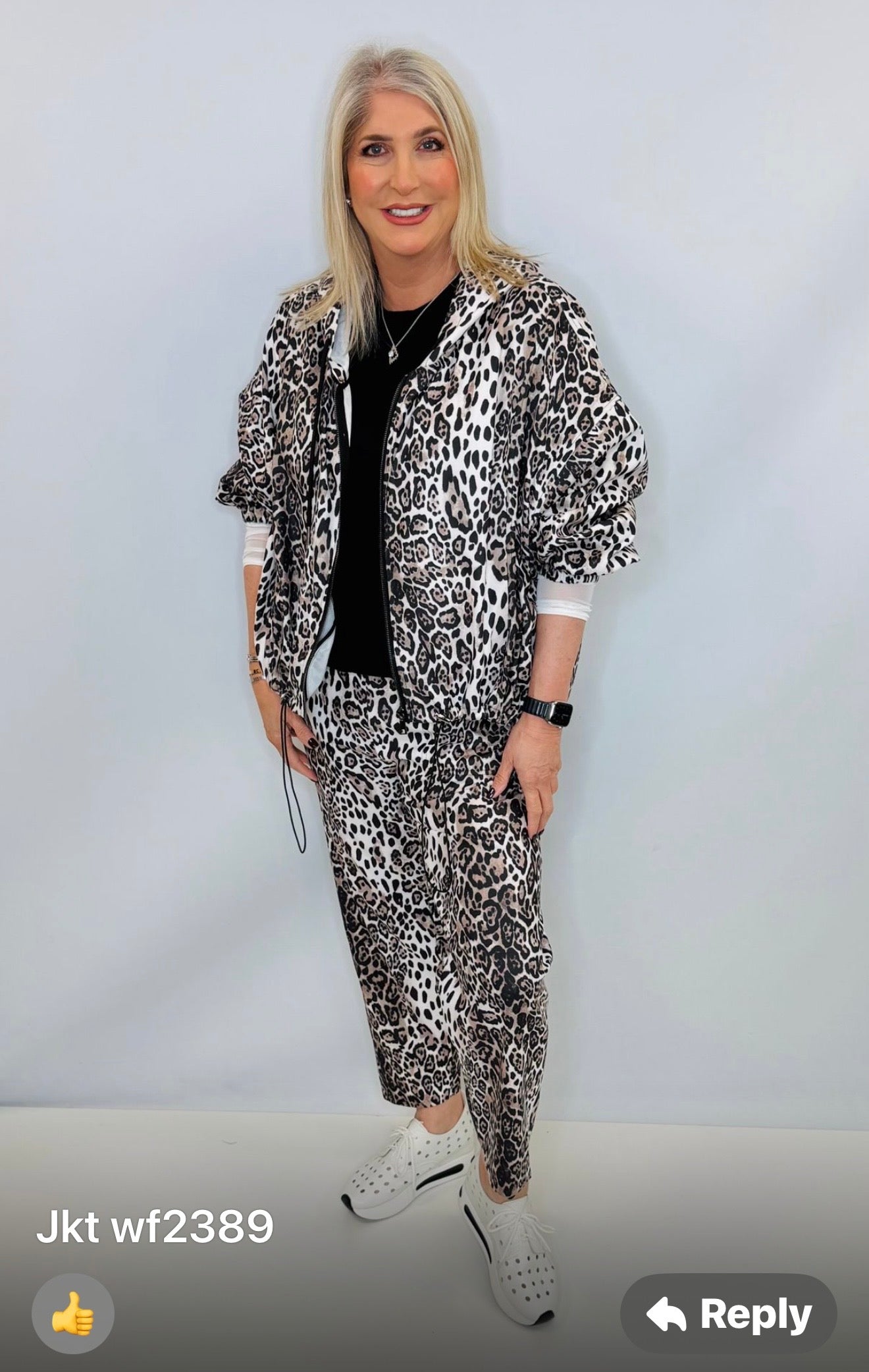 Leopard Print Oversized Hoodied Jacket